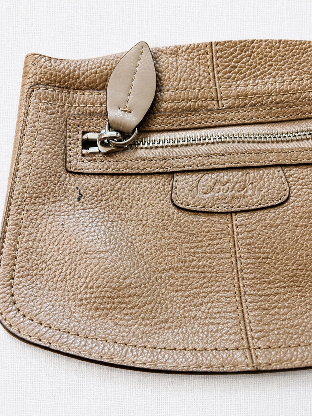 Vintage Coach Penelope Leather Hobo Shoulder Bag Tan Brown 22090 - Picture 2 of 7
